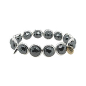 BRETT LAUREN Bracelets Charcoal Hematite Gemstone Bead Bracelet 10 mm
