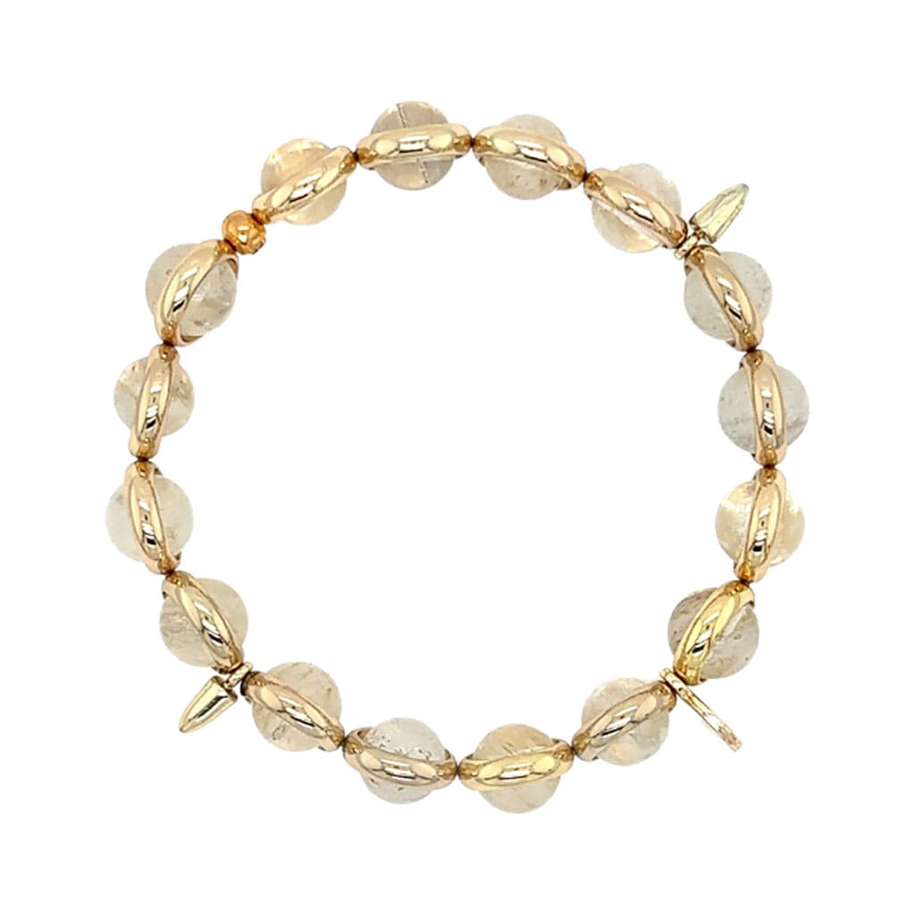 BRETT LAUREN Bracelets Clear Quartz Gemstone Bead Bracelet