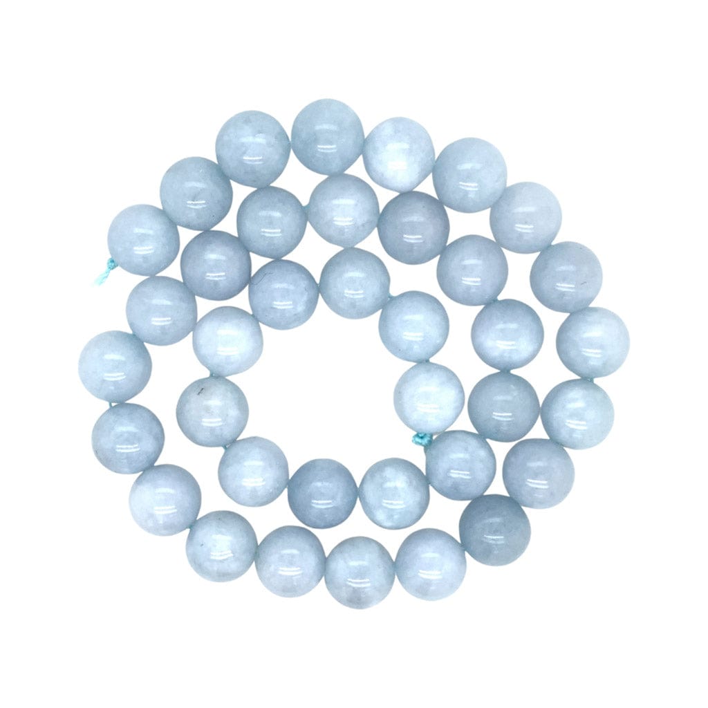 BRETT LAUREN Bracelets Cloudy Blue Jade Gemstone Bead Bracelet b - w