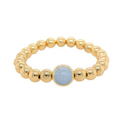 BRETT LAUREN BRACELETS Cloudy Blue Jade Single Gemstone Bead Bracelet