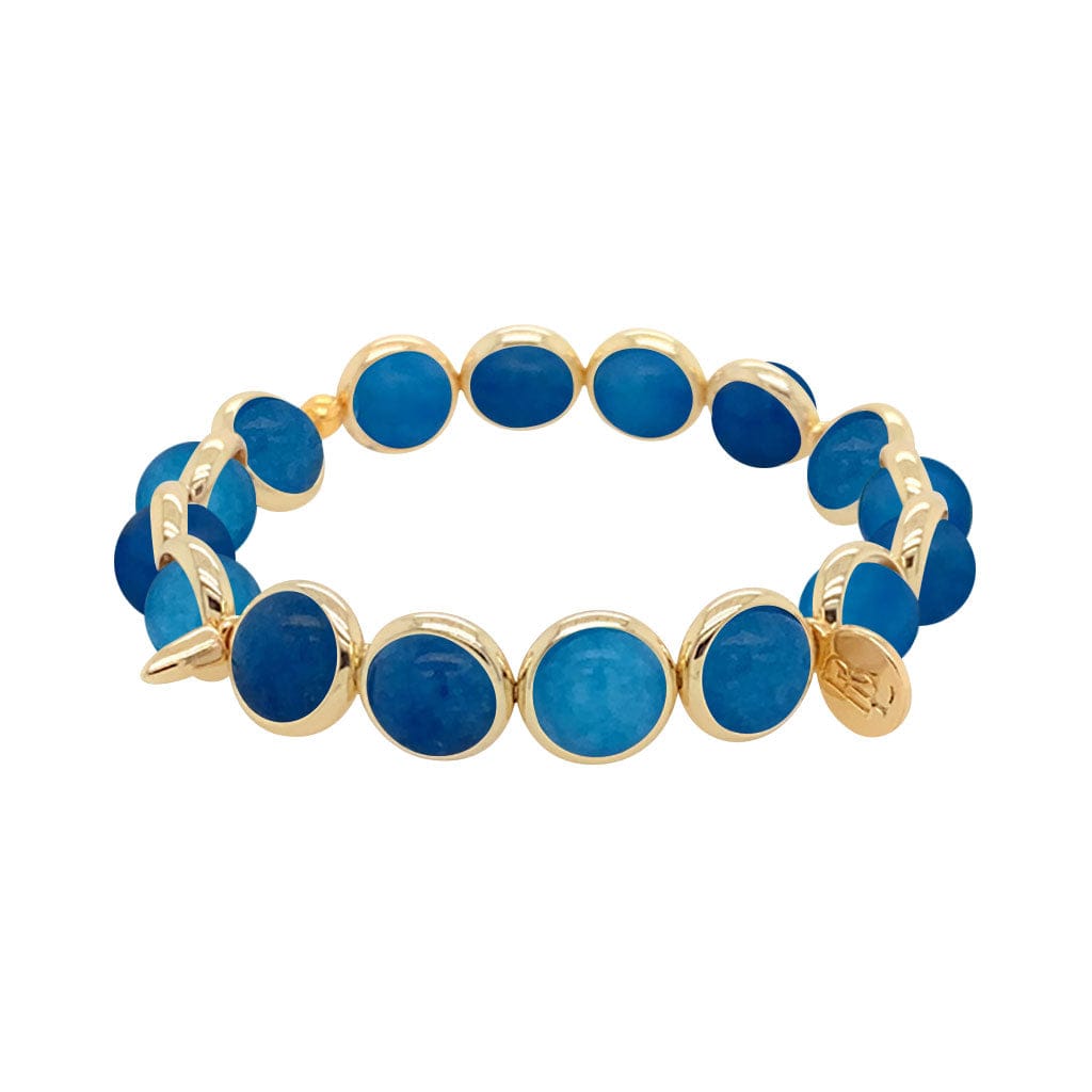 BRETT LAUREN BRACELETS Cobalt Jade Gemstone Bead Bracelet 8  mm