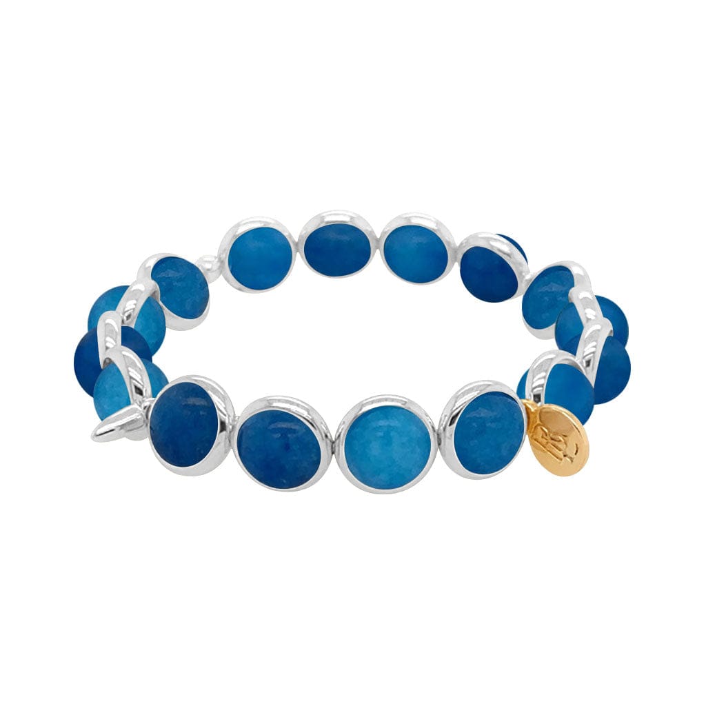 BRETT LAUREN BRACELETS Cobalt Jade Gemstone Bead Bracelet 8  mm