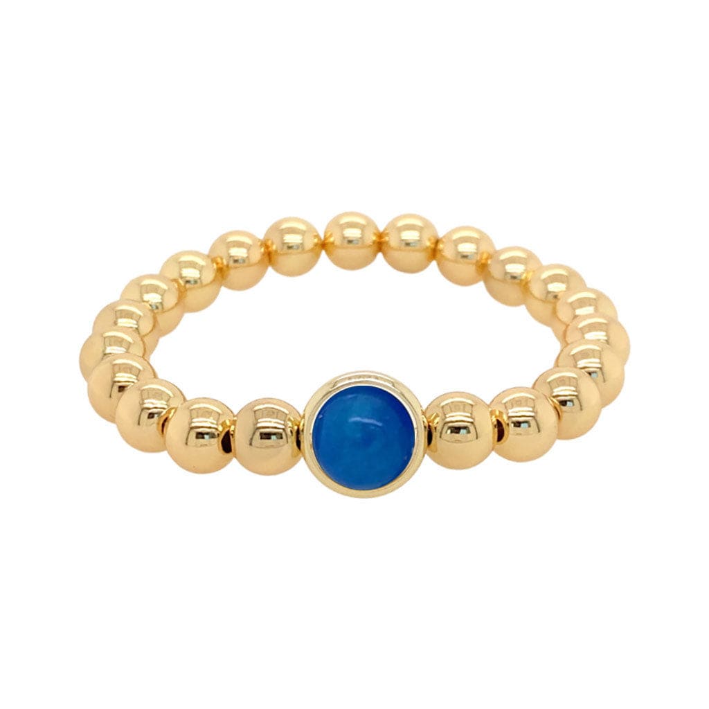 BRETT LAUREN BRACELETS Cobalt Jade Single Gemstone Bead Bracelet