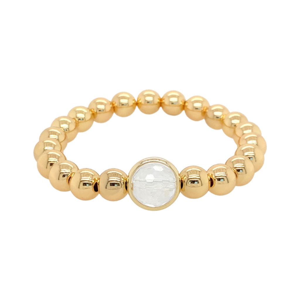 BRETT LAUREN BRACELETS Crystal Single Gemstone Bead Bracelet 8 mm