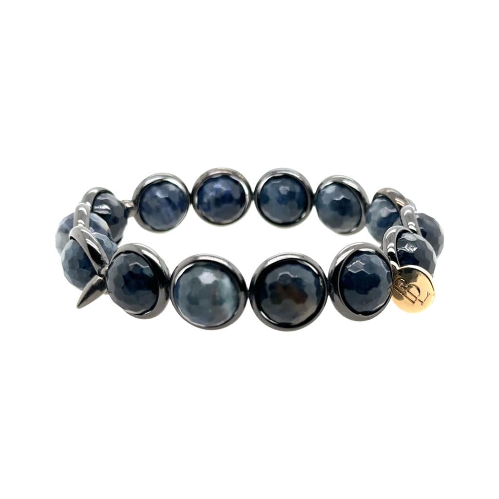 BRETT LAUREN Bracelets Dumortierite Gemstone Bead Bracelet 10 mm