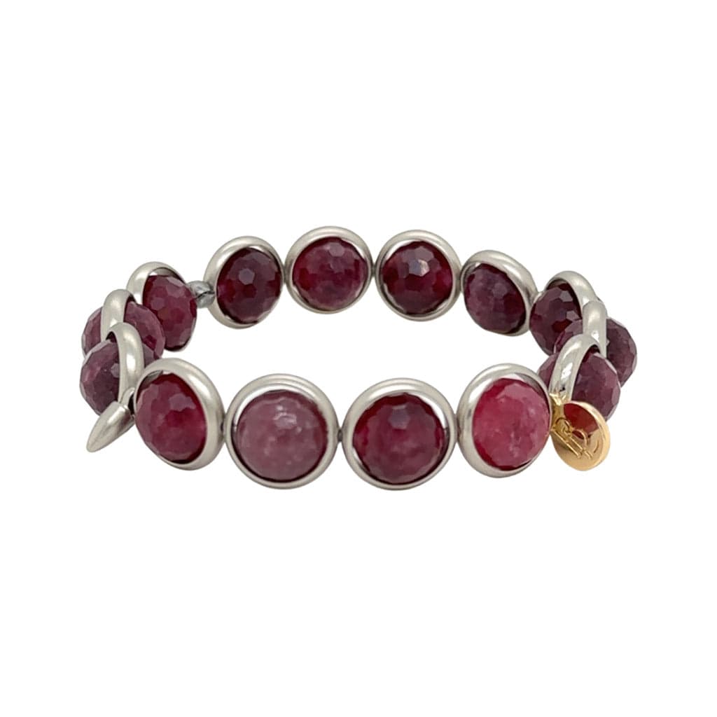 BRETT LAUREN Bracelets Garnet Jade Gemstone Bead Bracelet