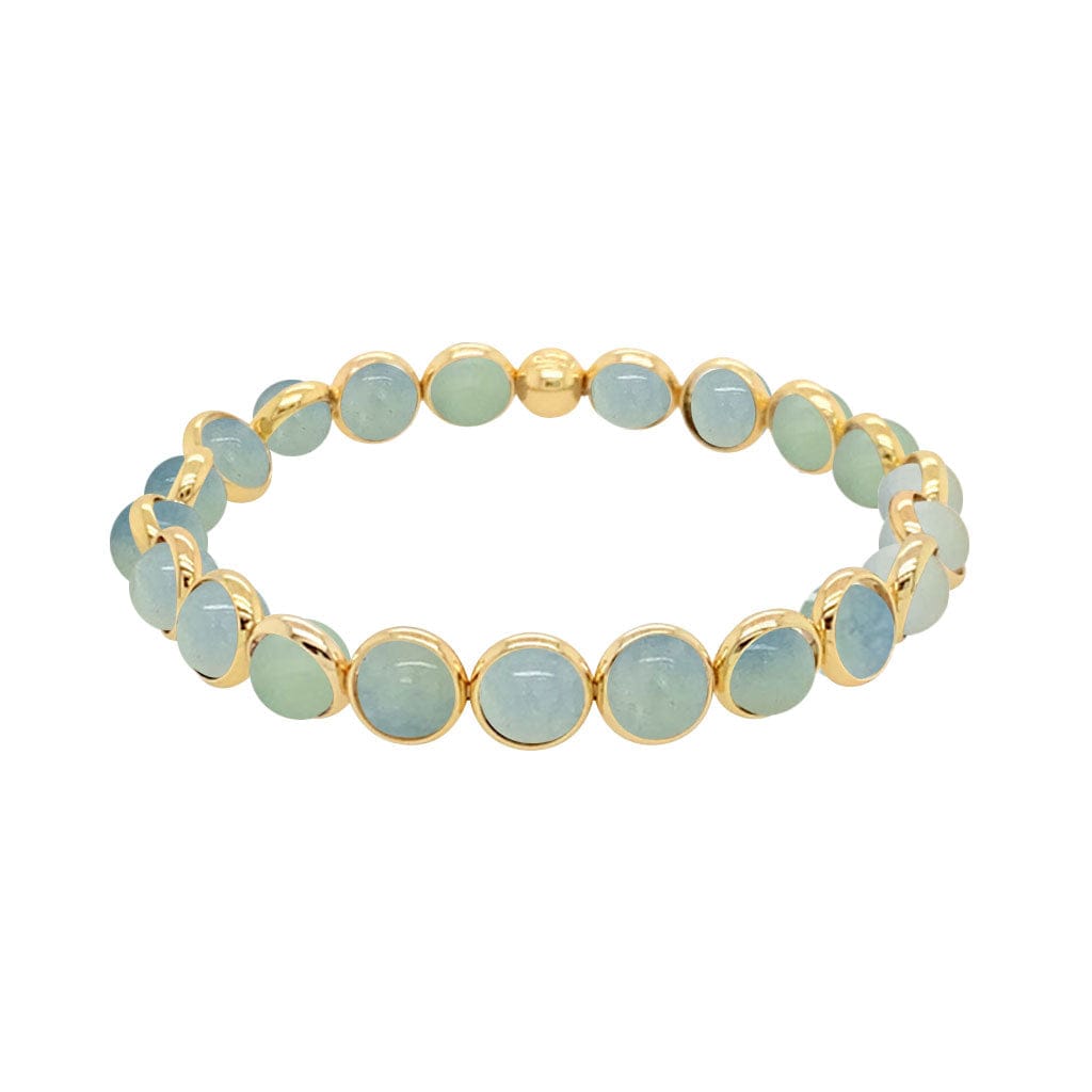 M Blue-green Agate Mini Gemstone Bead Bracelet 6 mm (website only)