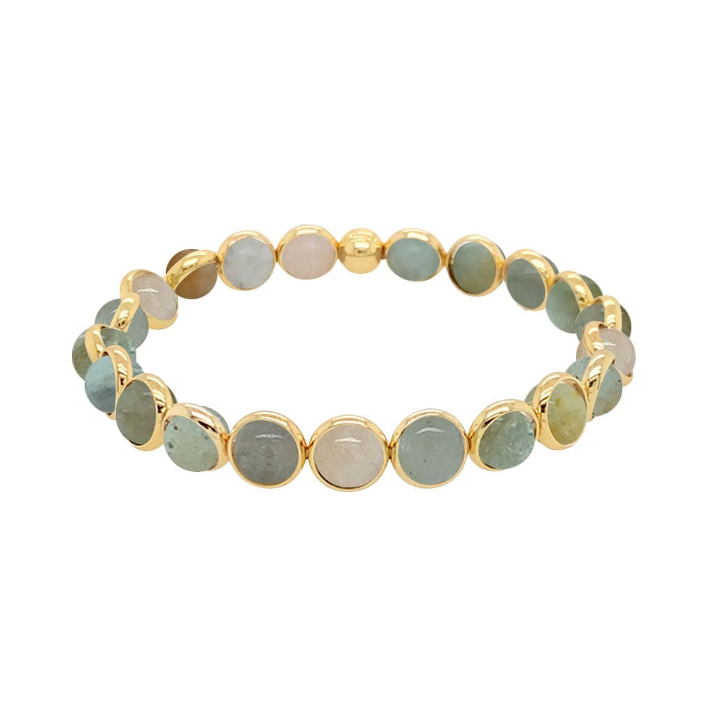 M Floral Agate Mini Gemstone Bead Bracelet 6 mm (website only)