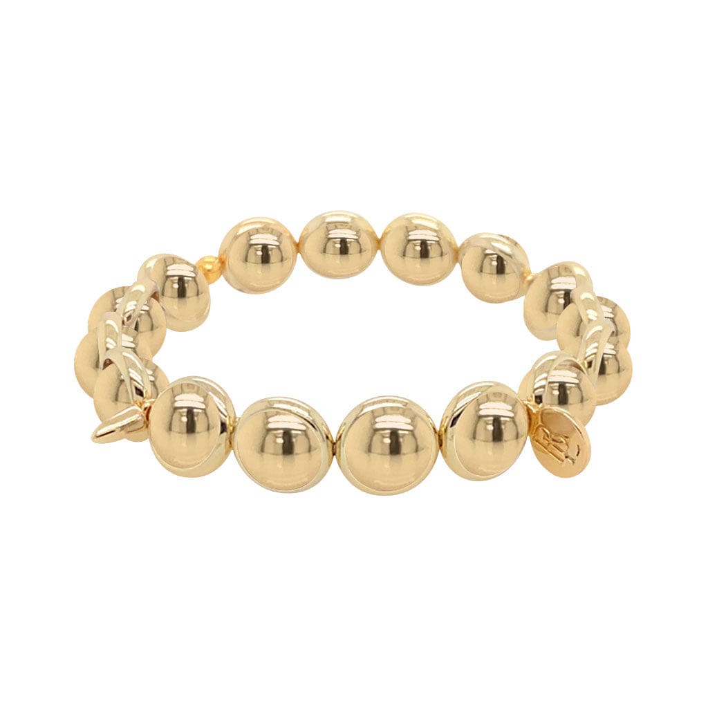 M Lyn Gold or Silver Bead Bracelet 8 mm