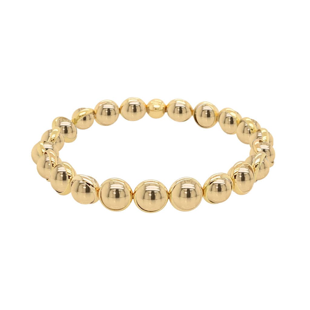 M Lyn Gold or Silver Mini Bead Bracelet (website only) 6 mm