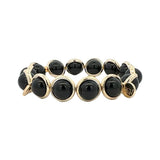 Onyx Polished Gemstone Bead Bracelet 10 mm