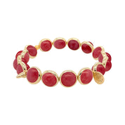 BRETT LAUREN BRACELETS Gold / S/M Rhodochrisite Jade Gemstone Bead Bracelet 8 mm