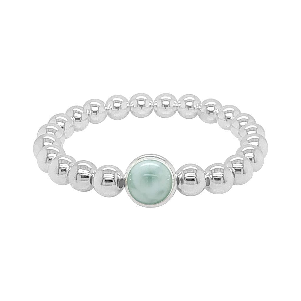 BRETT LAUREN BRACELETS Green Angelite Single Gemstone Bead Bracelet 8 mm