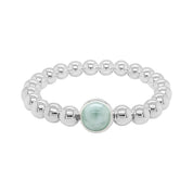 BRETT LAUREN BRACELETS Green Angelite Single Gemstone Bead Bracelet 8 mm