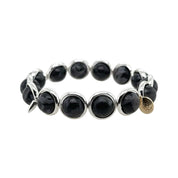 BRETT LAUREN Bracelets Grey Opal Gemstone Bead Bracelet 10 mm