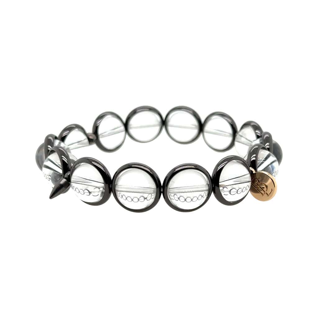 M Clear Quartz Gemstone Bead Bracelet 10 mm