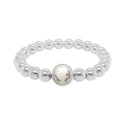 BRETT LAUREN BRACELETS Howlite Single Gemstone Bead Bracelet 8 mm
