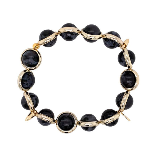 BRETT LAUREN Bracelets Indigo Gabbro Gemstone Bead Bracelet