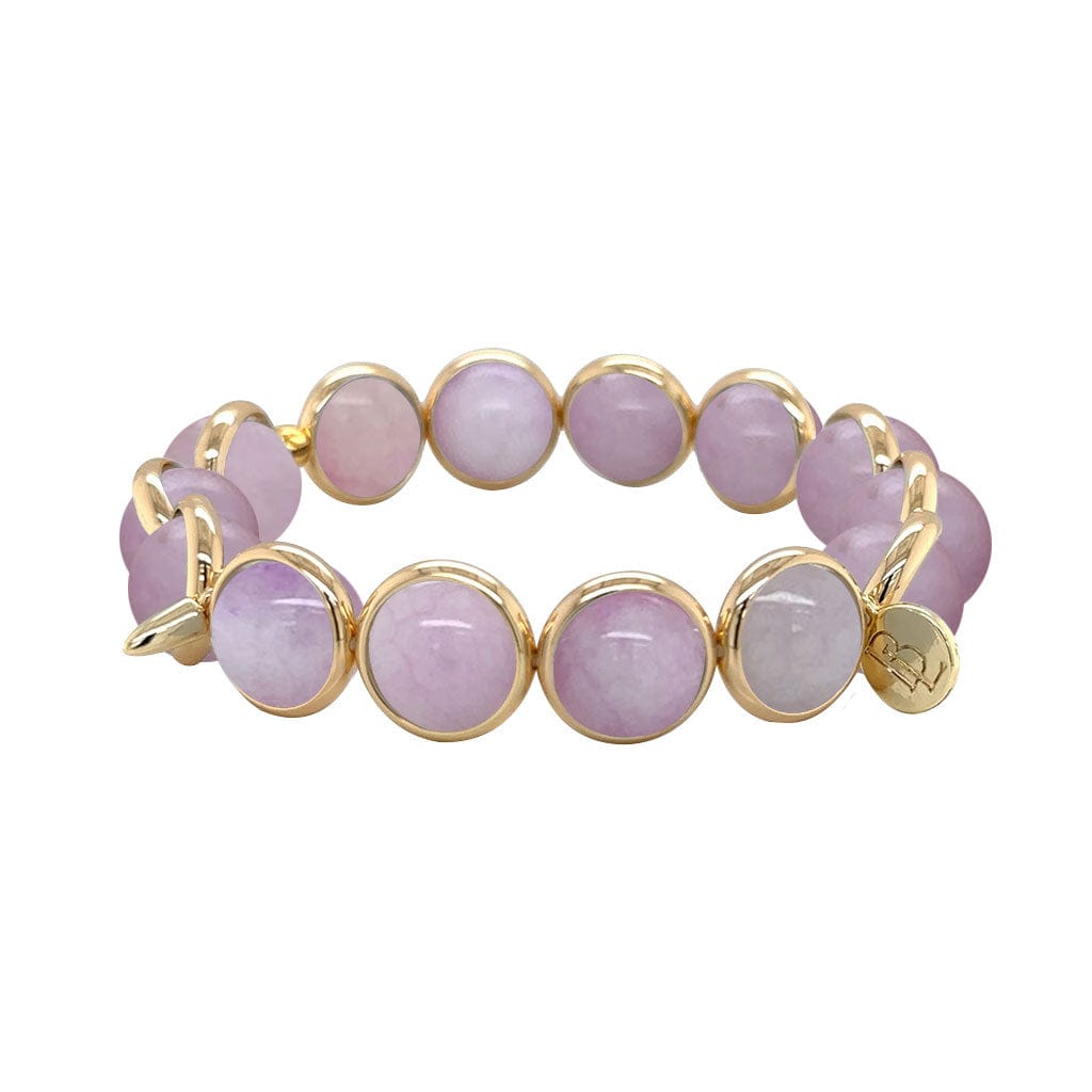 BRETT LAUREN BRACELETS Kunzite Quartz Gemstone Bead Bracelet 10 mm