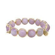 BRETT LAUREN BRACELETS Kunzite Quartz Gemstone Bead Bracelet 10 mm