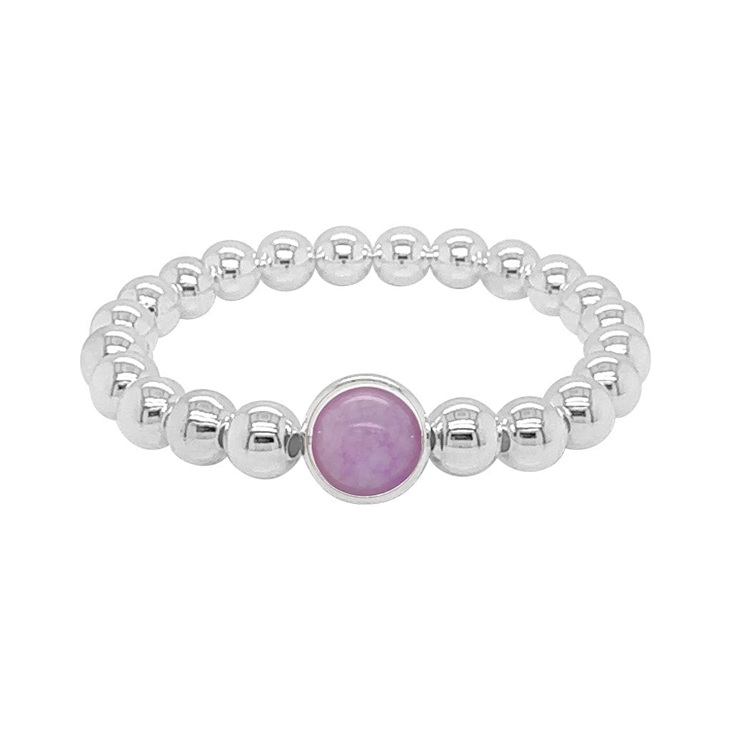 BRETT LAUREN BRACELETS Kunzite Quartz Single Gemstone Bead Bracelet 8 mm