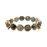 Labradorite Gemstone Bead Bracelet 10 mm