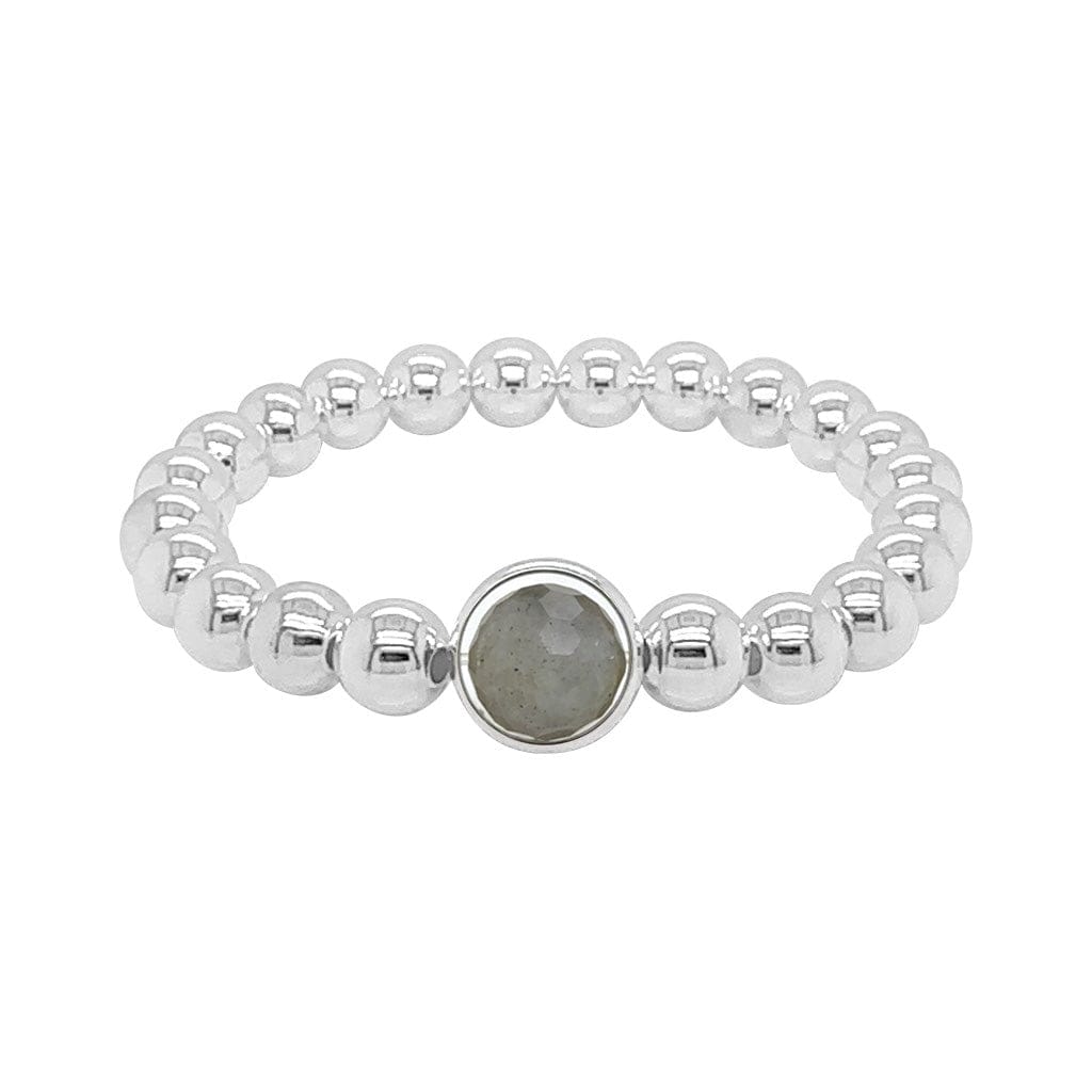 BRETT LAUREN BRACELETS Labradorite Single Gemstone Bead Bracelet 8 mm
