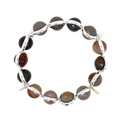 BRETT LAUREN BRACELETS Landscape Jasper Gemstone Bead Bracelet 10 mm