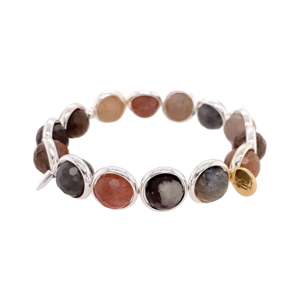 BRETT LAUREN BRACELETS Landscape Jasper Gemstone Bead Bracelet 10 mm