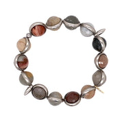 BRETT LAUREN BRACELETS Landscape Jasper Gemstone Bead Bracelet 10 mm