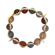 BRETT LAUREN BRACELETS Landscape Jasper Gemstone Bead Bracelet 10 mm