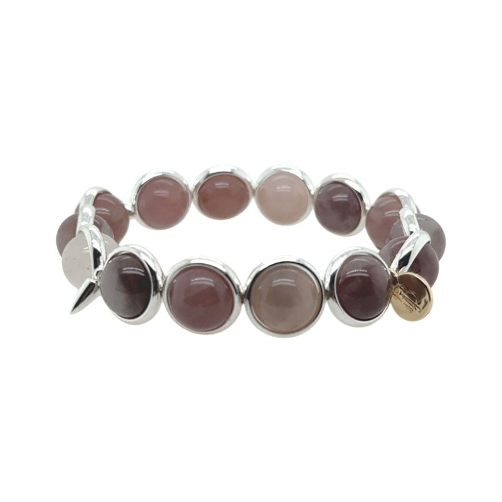 BRETT LAUREN Bracelets Madagascar Rose Quartz Gemstone Bead Bracelet 10 mm