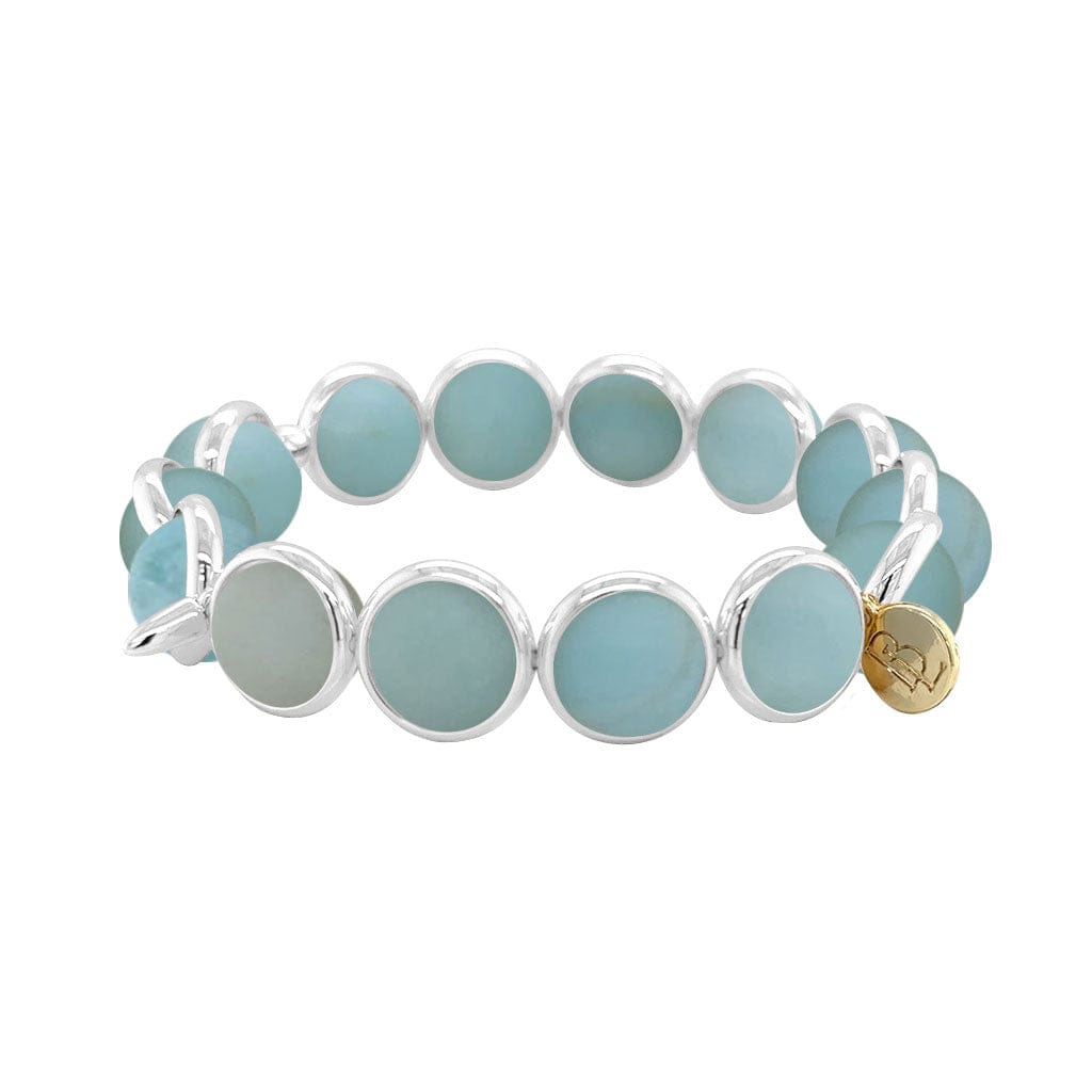 BRETT LAUREN BRACELETS Matte Amazonite Gemstone Bead Bracelet 10 mm