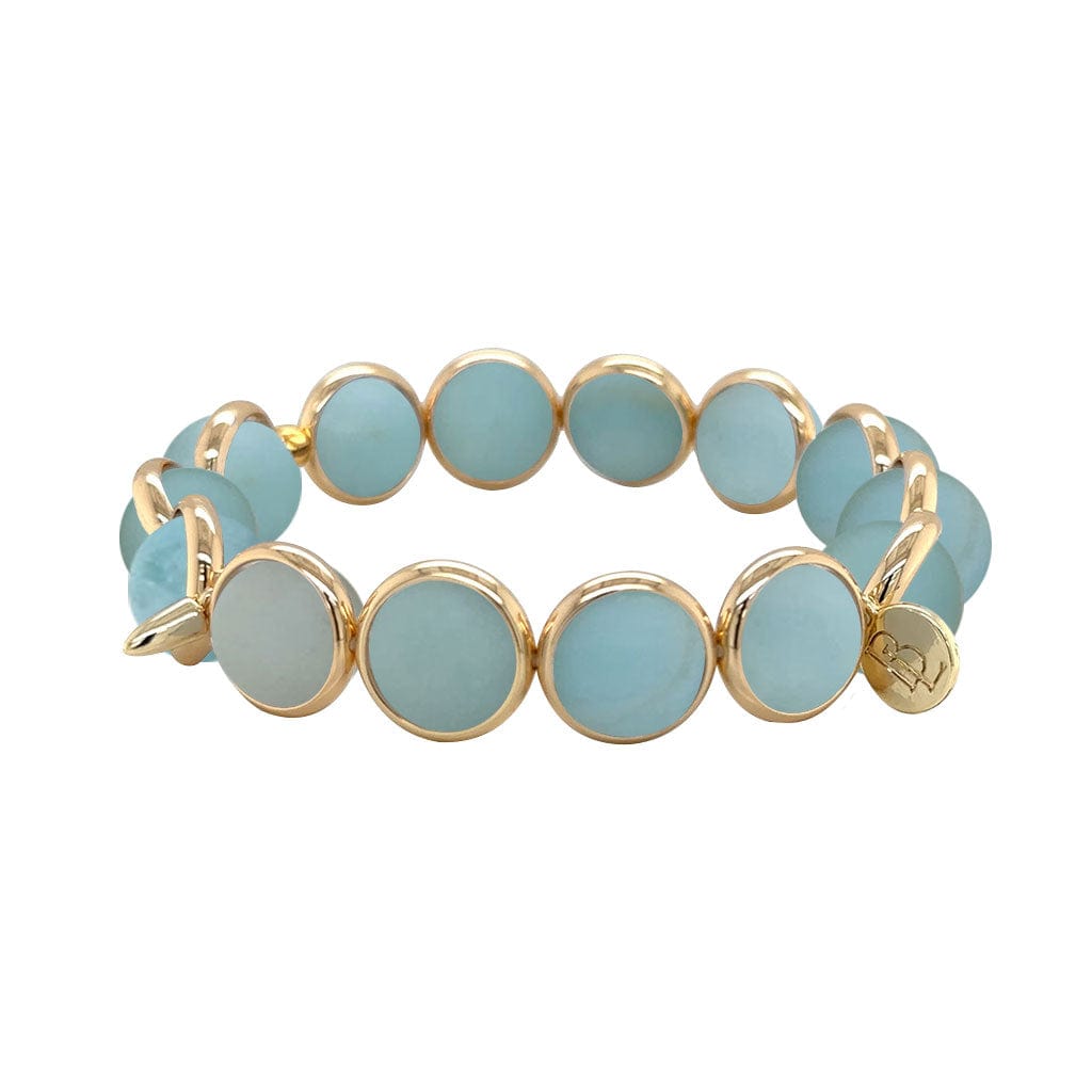 BRETT LAUREN BRACELETS Matte Amazonite Gemstone Bead Bracelet 10 mm