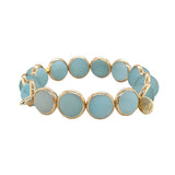 Matte Amazonite Gemstone Bead Bracelet 10 mm