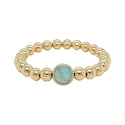 BRETT LAUREN Bracelets Matte Amazonite Single Gemstone Bead Bracelet