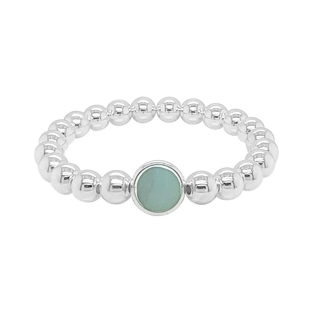 BRETT LAUREN Bracelets Matte Amazonite Single Gemstone Bead Bracelet