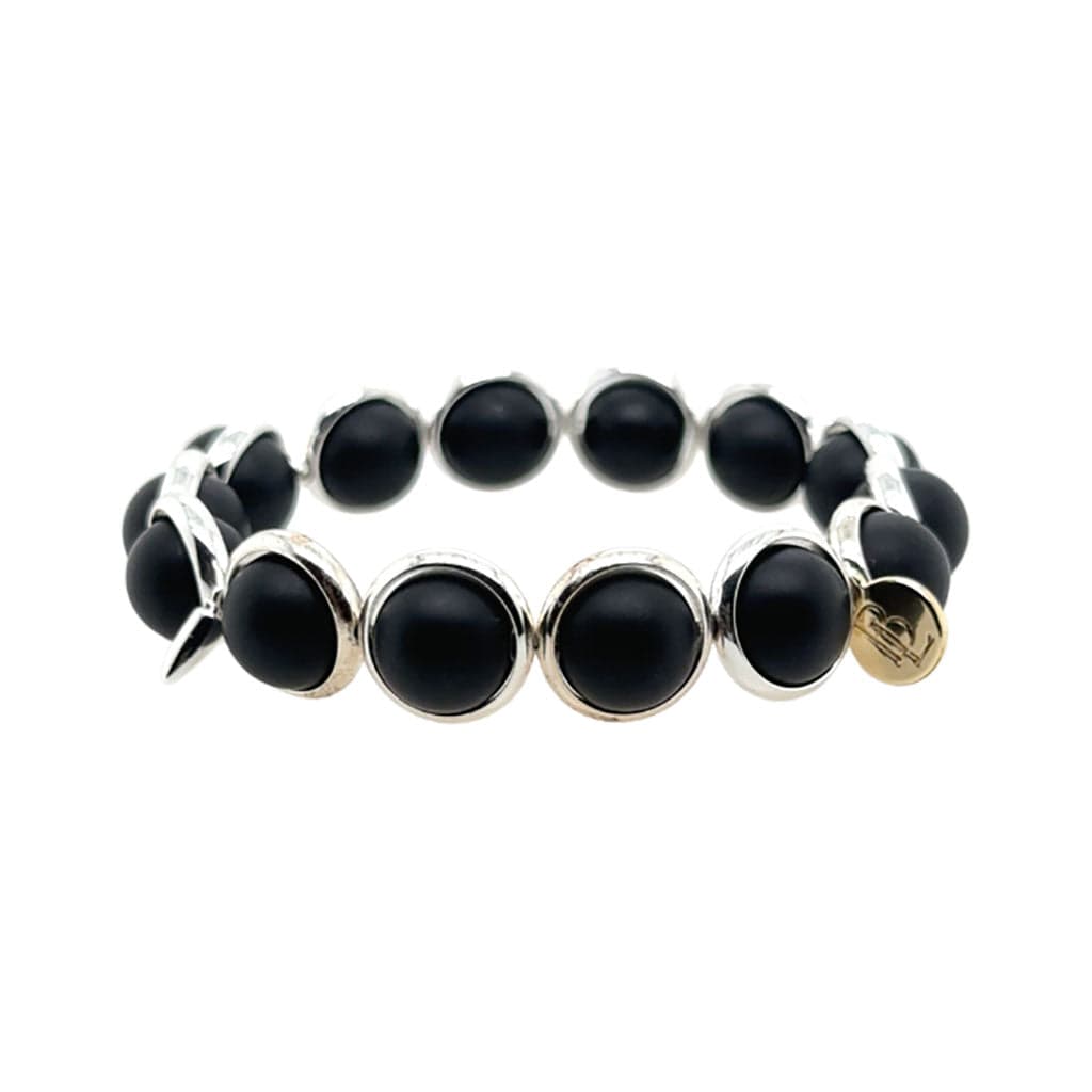 BRETT LAUREN BRACELETS Matte Onyx Gemstone Bead Bracelet 10 mm