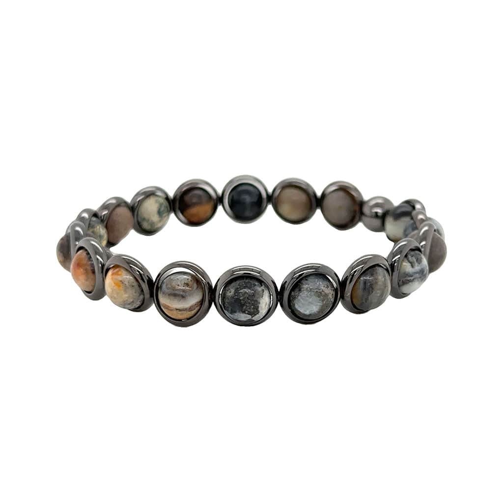 BRETT LAUREN BRACELETS Multi Jasper Beaded Bracelet (men's) 8 mm