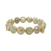 BRETT LAUREN BRACELETS Mystic Olive Agate Gemstone Bead Bracelet 10 mm