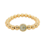 Mystic Olive Agate Single Gemstone Bead Bracelet