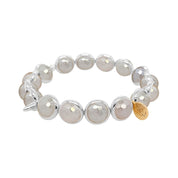 BRETT LAUREN BRACELETS Mystic White Agate Gemstone Bead Bracelet 8 mm