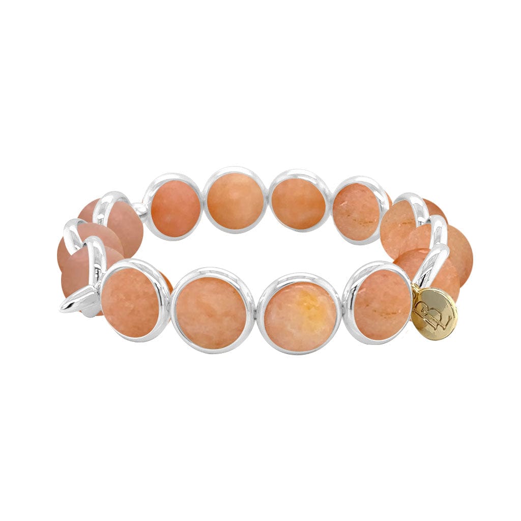 BRETT LAUREN BRACELETS Orange Calcite Gemstone Bead Bracelet 10 mm