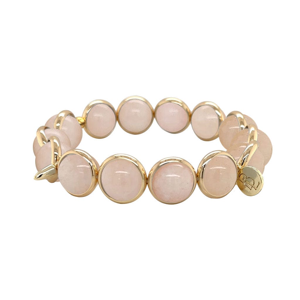 BRETT LAUREN BRACELETS Peach Jade Gemstone Bead Bracelet 10 mm