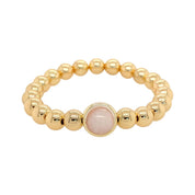BRETT LAUREN BRACELETS Peach Jade Single Gemstone Bead Bracelet 8 mm