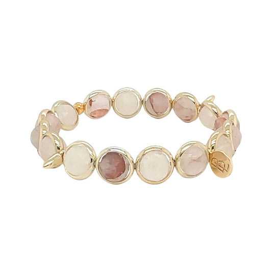 BRETT LAUREN Bracelets Pink Crystal Gemstone Bead Bracelet b