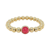 BRETT LAUREN Bracelets Rhodochrisite Jade Single Gemstone Bead Bracelet