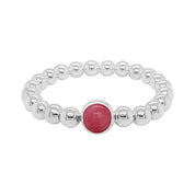 BRETT LAUREN BRACELETS Rhodochrisite Jade Single Gemstone Bead Bracelet 8 mm