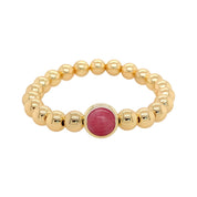 BRETT LAUREN BRACELETS Rhodochrisite Jade Single Gemstone Bead Bracelet 8 mm