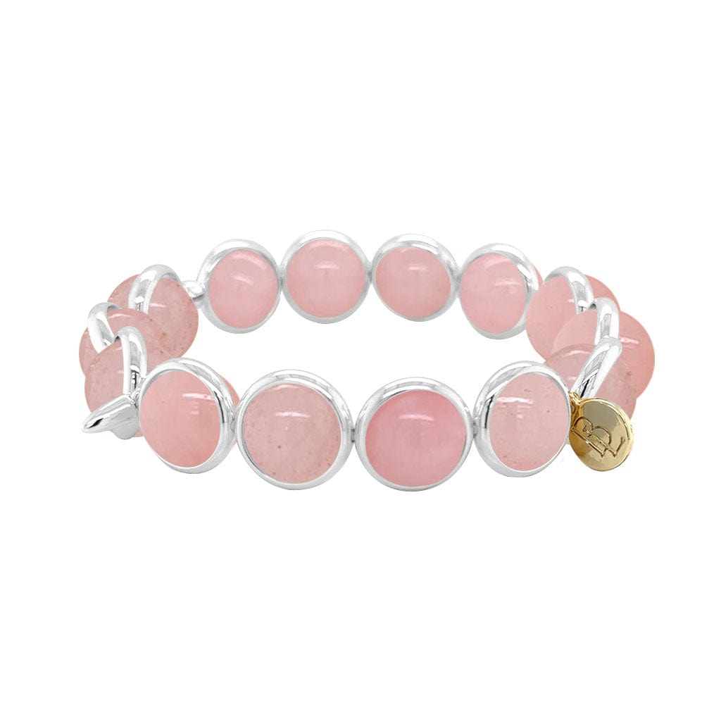 BRETT LAUREN Bracelets Rose Quartz Gemstone Bead Bracelet 10 mm